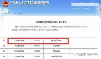 电子商务三级专业目录