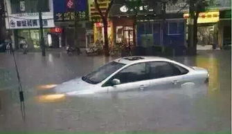武汉一汽车暴雨中吃井盖事件